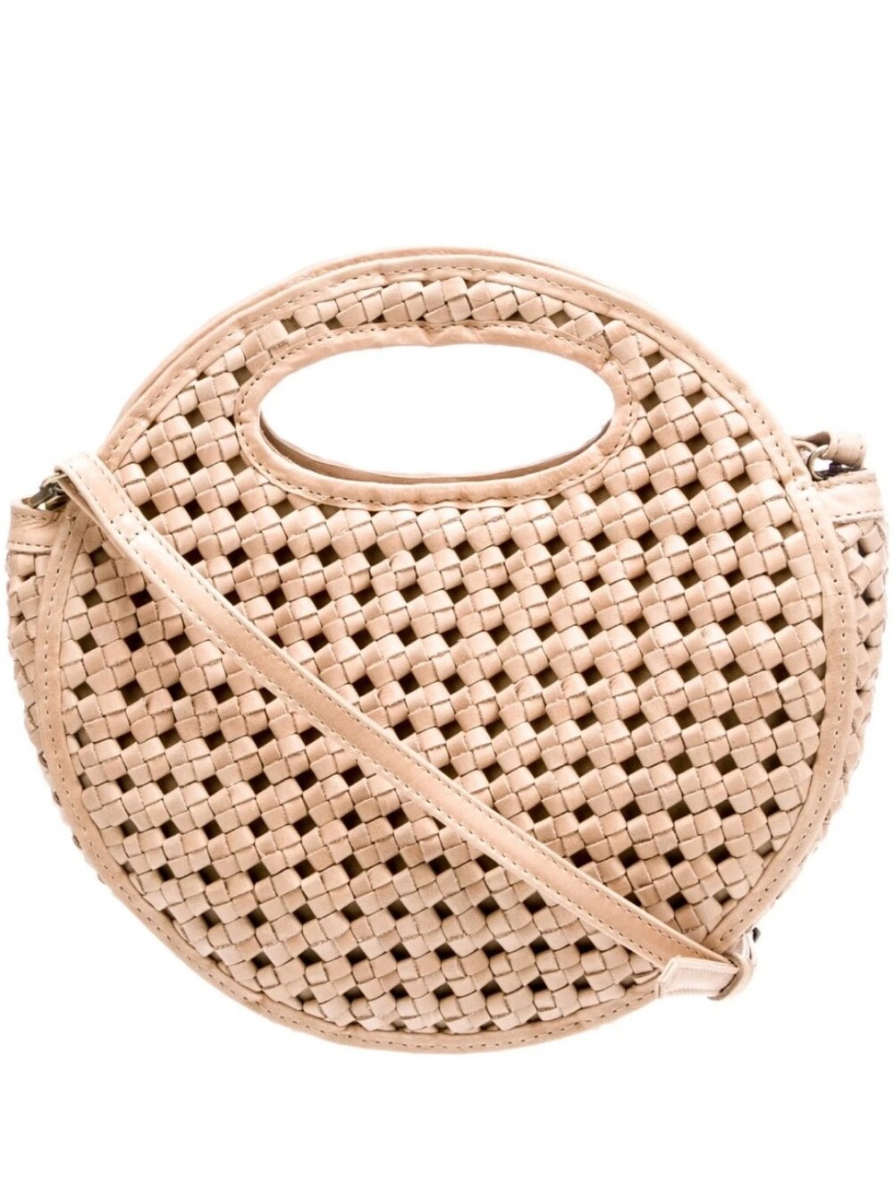 《 Bembien 》Leather Woven Kora Full Moon Bag